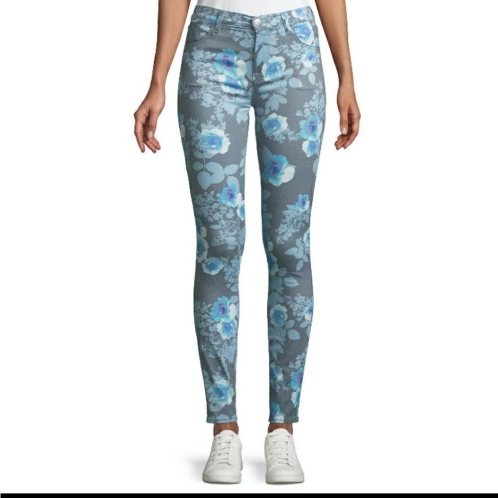 J brand photo ready floral rain skinny jeans
